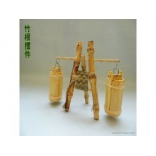 【非遗】竹制品 摆件 家居饰品 竹子制品 创意 水车 竹编工艺品 风车装饰 手工制作